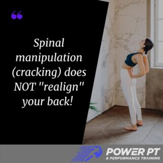 Should I say it louder??⁠
⁠
I cannot tell you how many times I've heard: I'm out of alignment, I got realigned, I had to get adjusted so my spine would be realigned, etc etc⁠
⁠
IMO (and with research to back it up): It's crap.⁠
⁠
If our spines "readjusted" based on our hands and a single manipulation---well, quite frankly, I'd be worried about our spines being able to handle all the load we put it through for 80+ years. Our spines/bones are resilient and strong---they don't "pop" into and out of alignment just like that.⁠
⁠
When your spine is  manipulated or "cracked", the sound comes from a gas bubble in the joint. ⁠
⁠
I'm not saying that these forms of treatment aren't beneficial and important----let's just be a little more careful with our dialogue ?⁠
⁠
Check out Demoulin C, Baeri D, Toussaint G, Et AL. Beliefs in the population about cracking sounds produced during spinal manipulation. Joint Bone Spine. 2018.